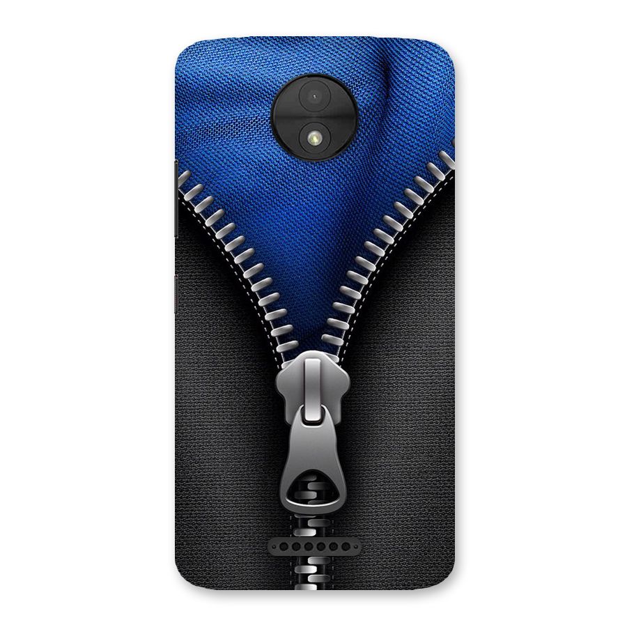 Blue Zipper Back Case for Moto C