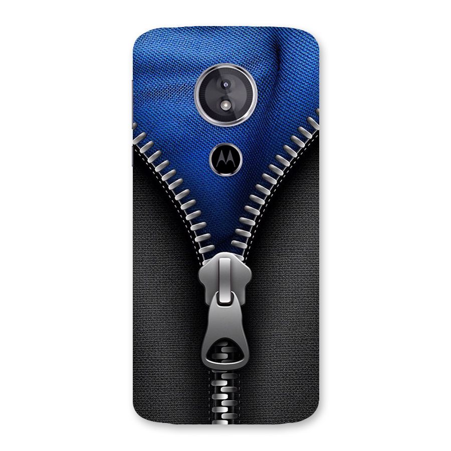 Blue Zipper Back Case for Moto E5