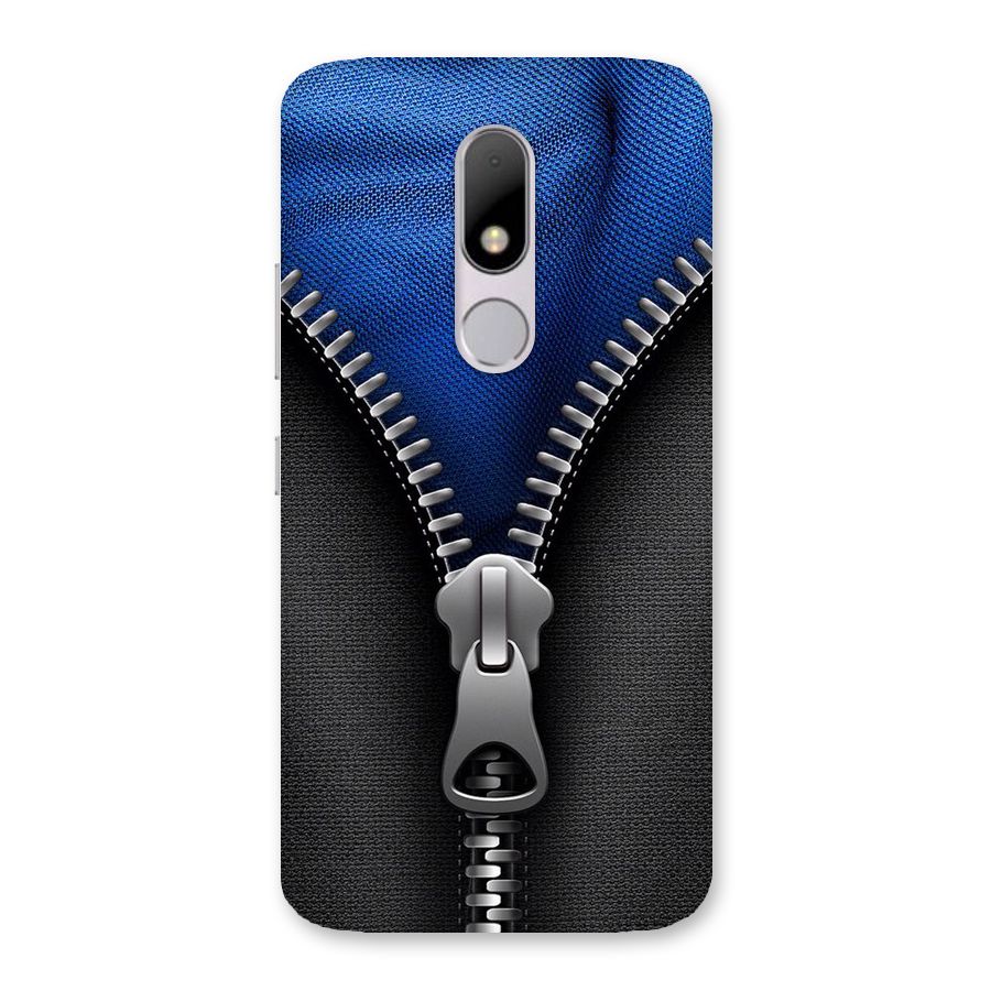 Blue Zipper Back Case for Moto M