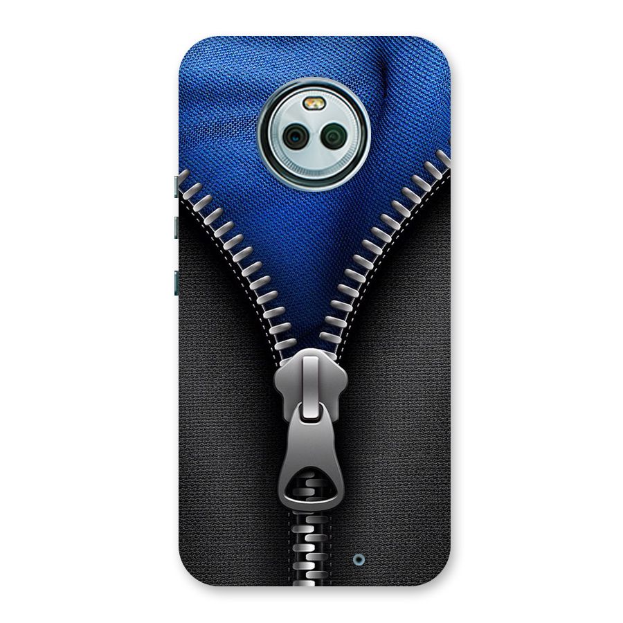 Blue Zipper Back Case for Moto X4