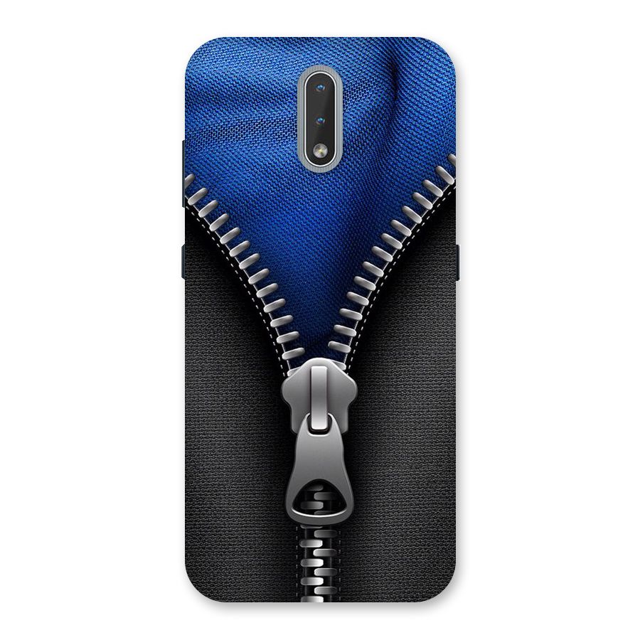 Blue Zipper Back Case for Nokia 2.3
