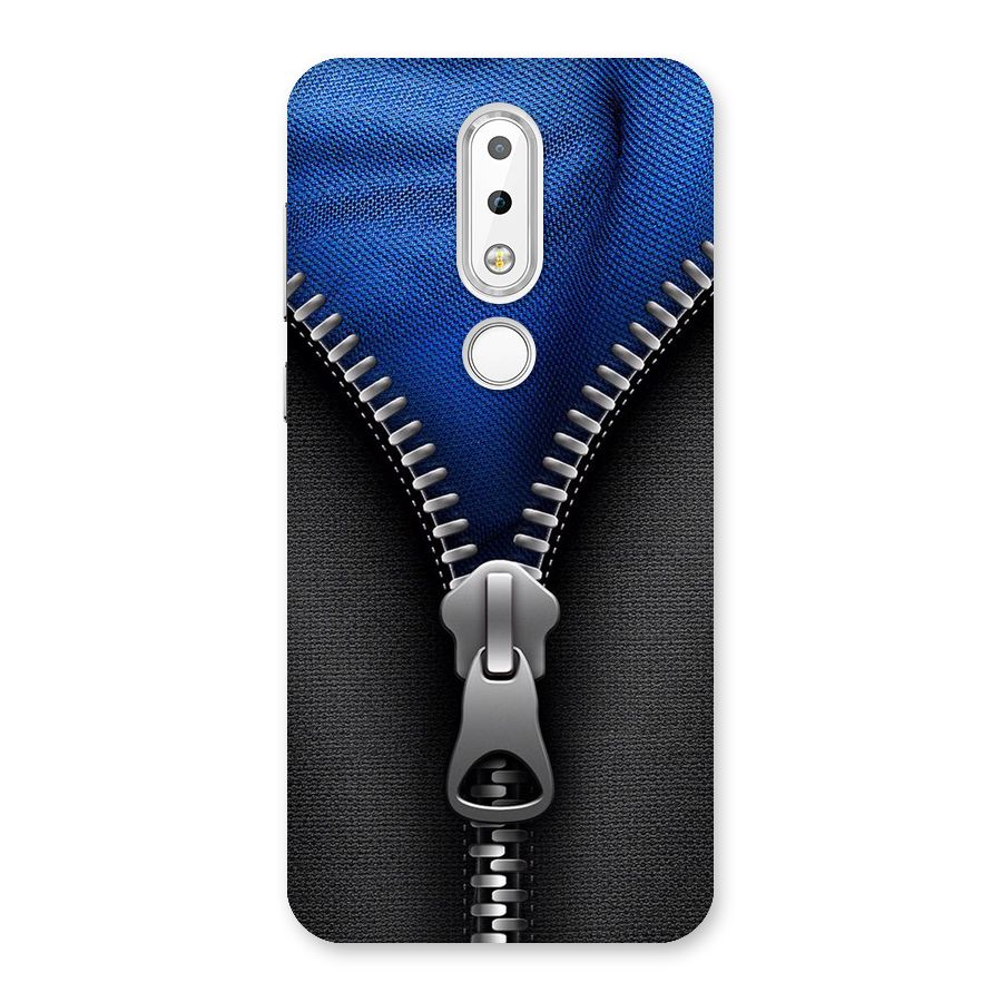 Blue Zipper Back Case for Nokia 6.1 Plus