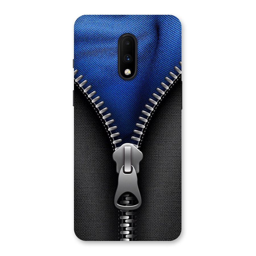 Blue Zipper Back Case for OnePlus 7
