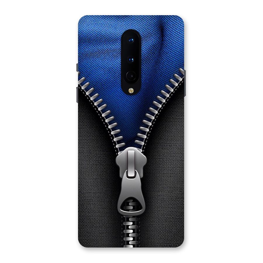 Blue Zipper Back Case for OnePlus 8