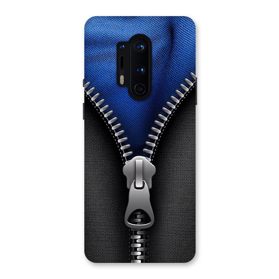 Blue Zipper Back Case for OnePlus 8 Pro