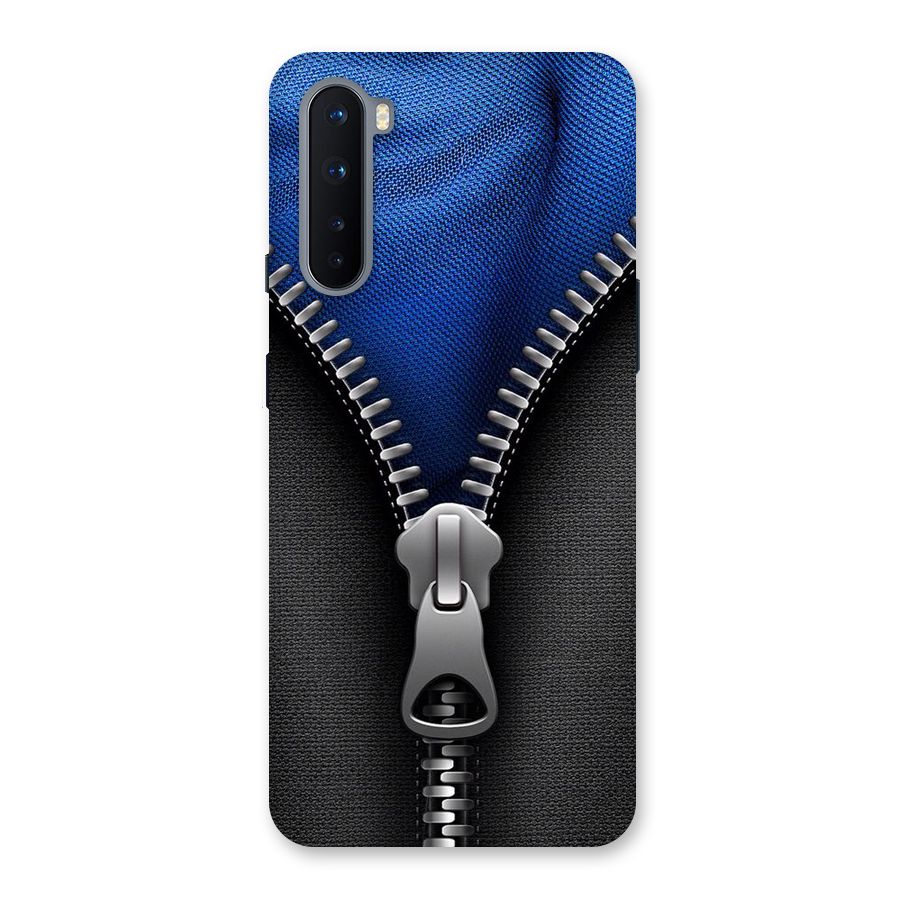 Blue Zipper Back Case for OnePlus Nord