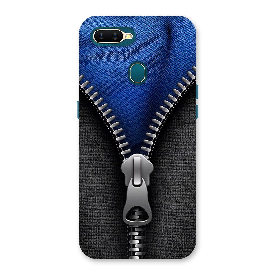 Blue Zipper Back Case for Oppo A11k