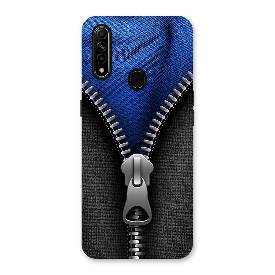 Blue Zipper Back Case for Oppo A31