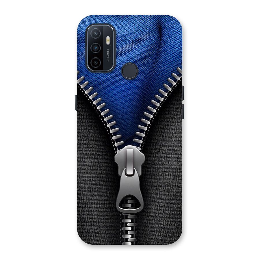 Blue Zipper Back Case for Oppo A32