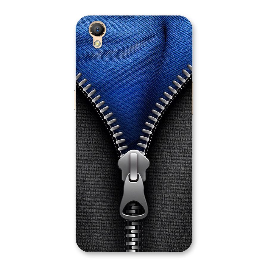 Blue Zipper Back Case for Oppo A37