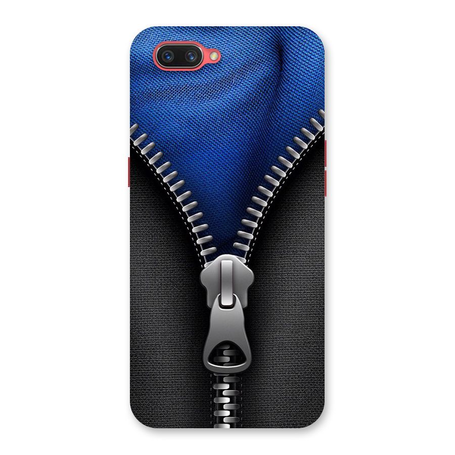 Blue Zipper Back Case for Oppo A3s