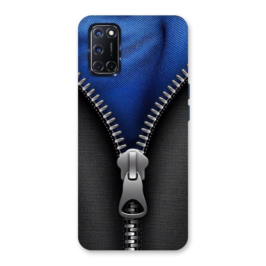 Blue Zipper Back Case for Oppo A52