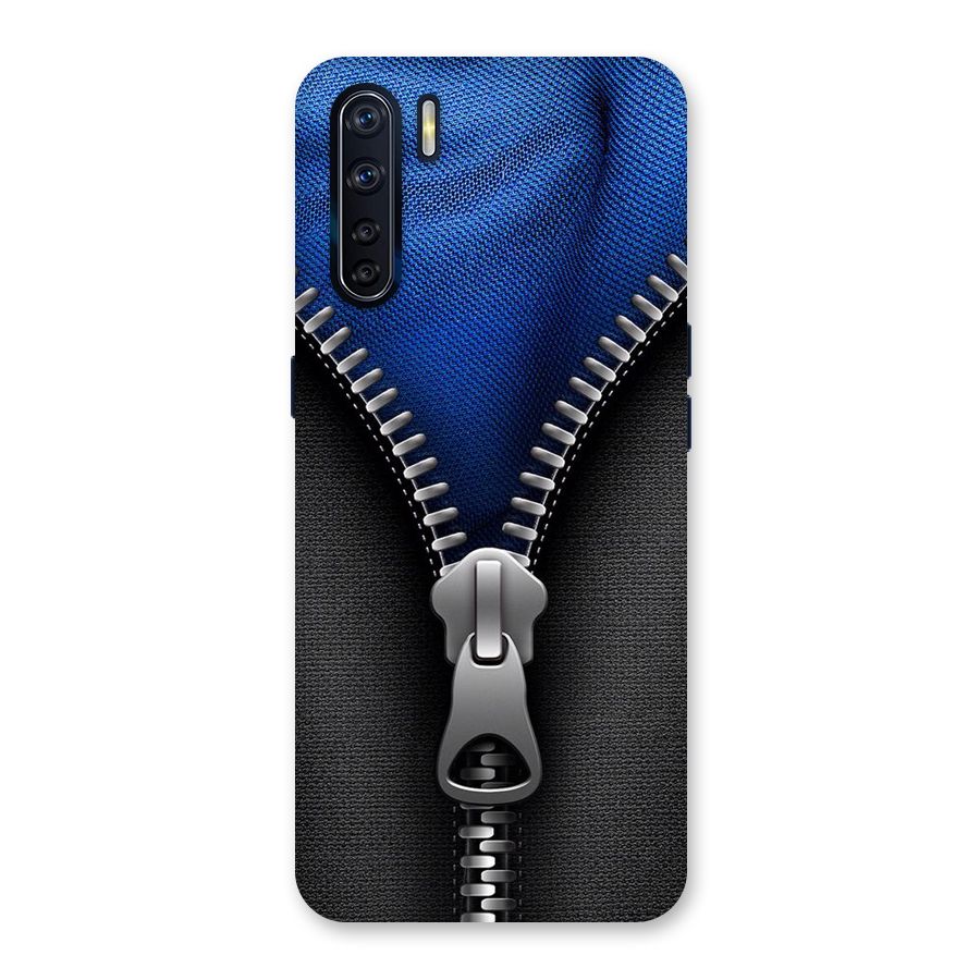 Blue Zipper Back Case for Oppo F15