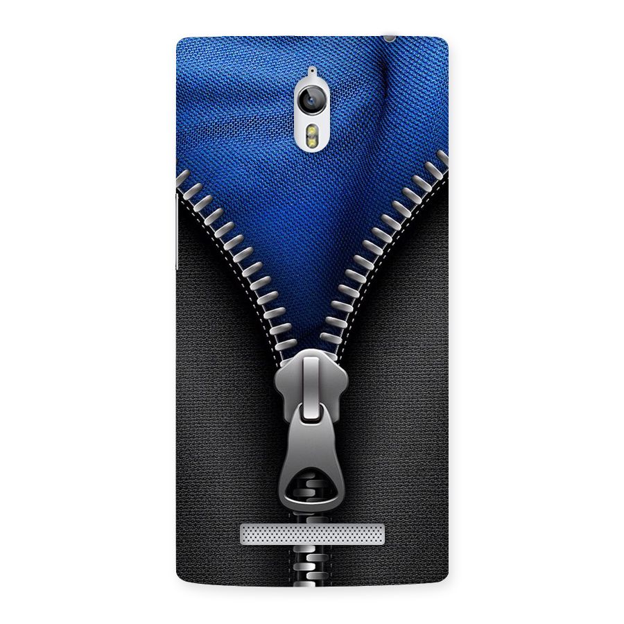 Blue Zipper Back Case for Oppo Find 7