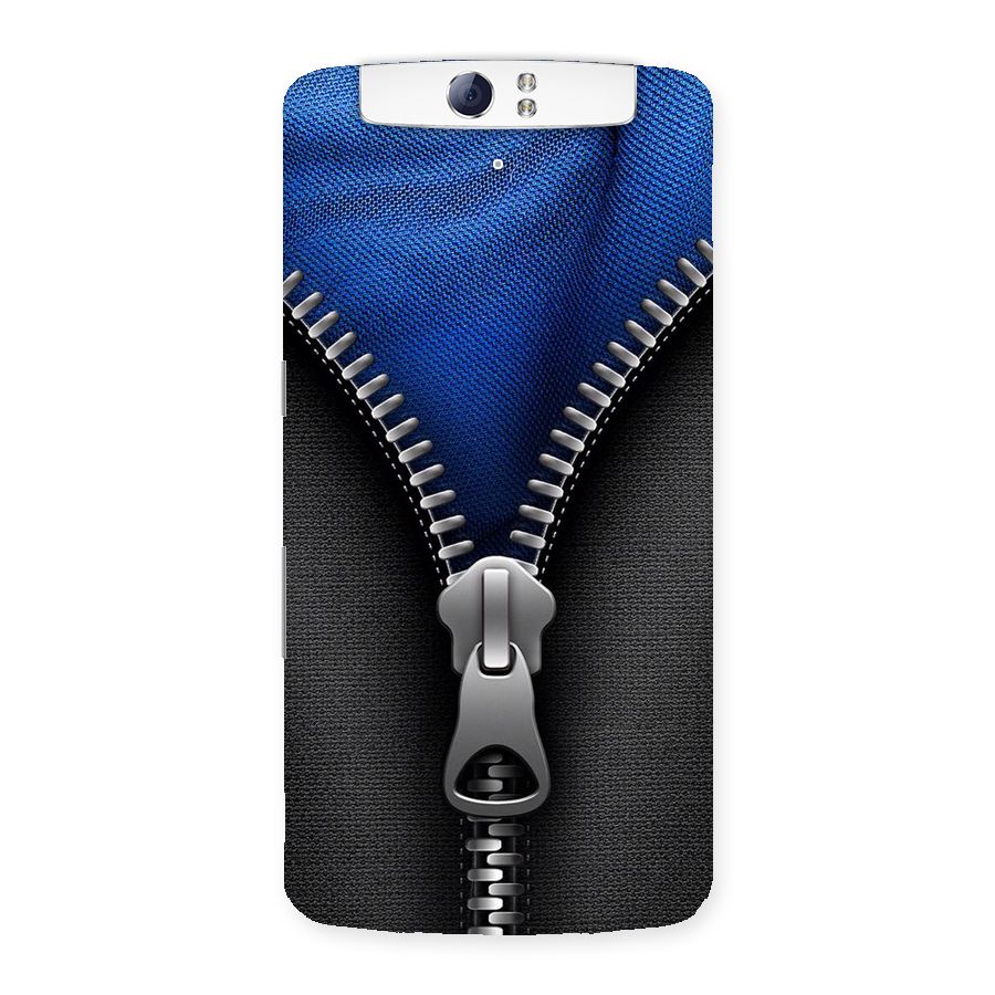 Blue Zipper Back Case for Oppo N1