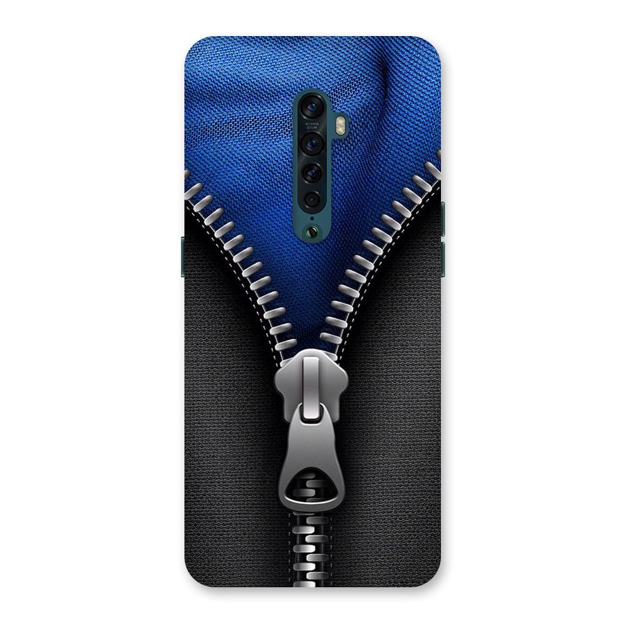 Blue Zipper Back Case for Oppo Reno2