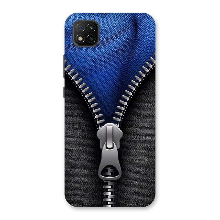 Blue Zipper Back Case for Poco C3