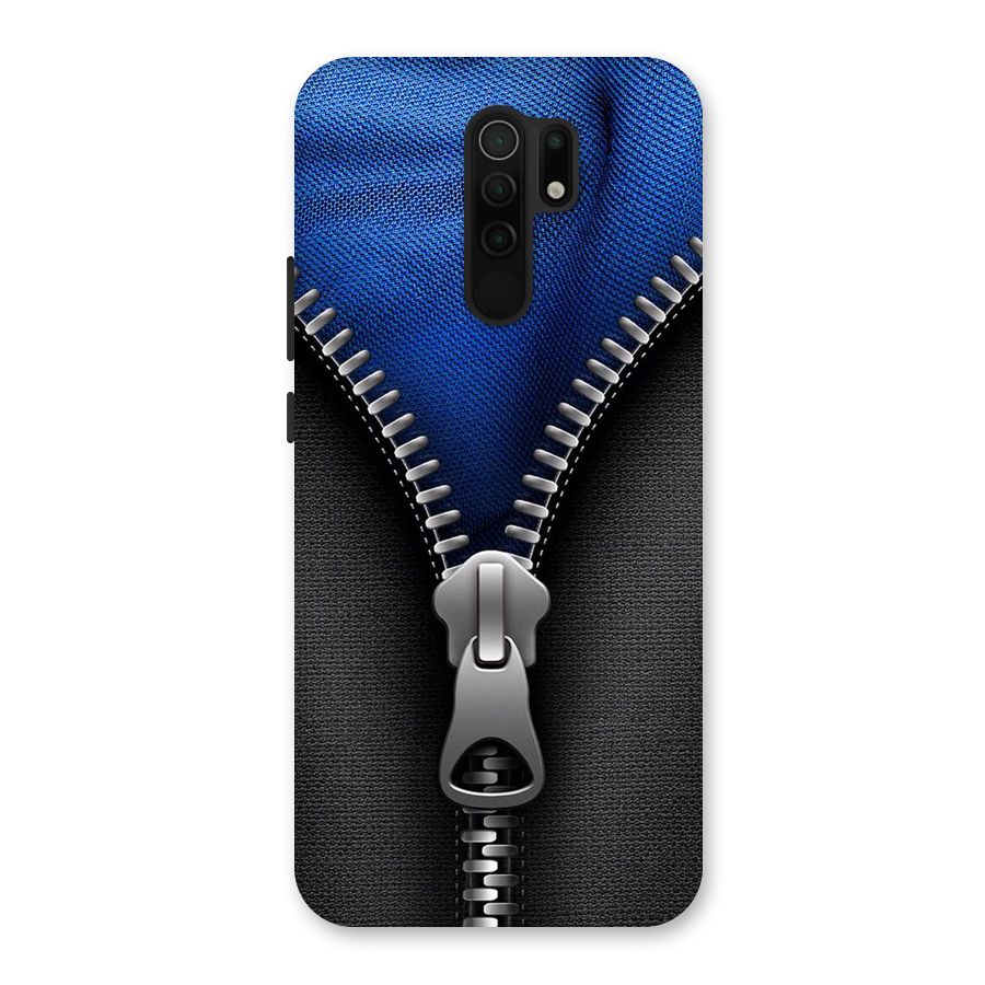 Blue Zipper Back Case for Poco M2