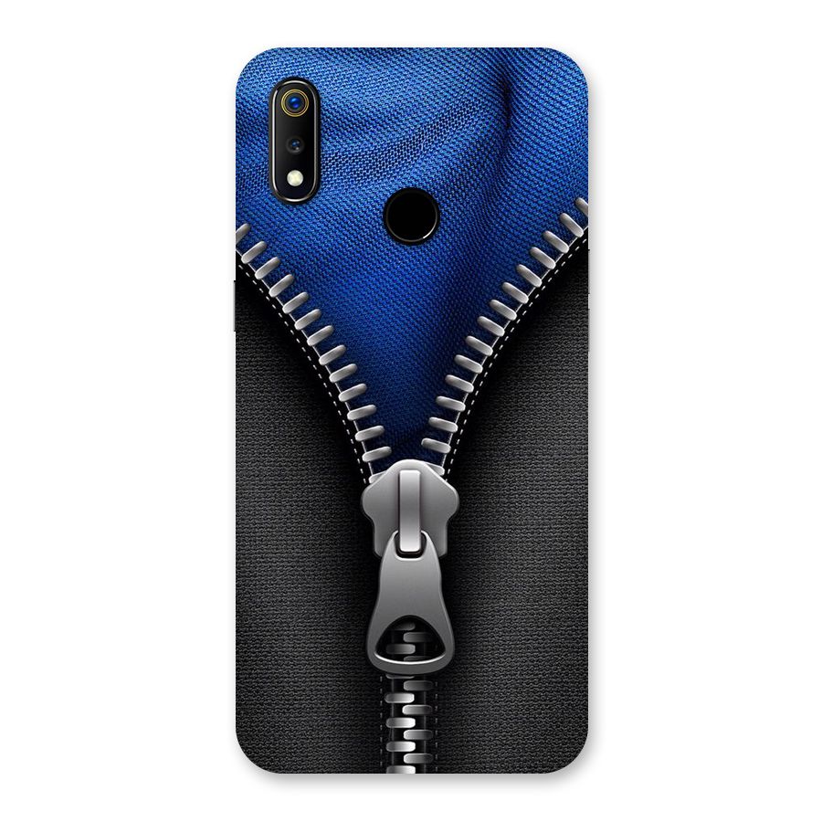 Blue Zipper Back Case for Realme 3