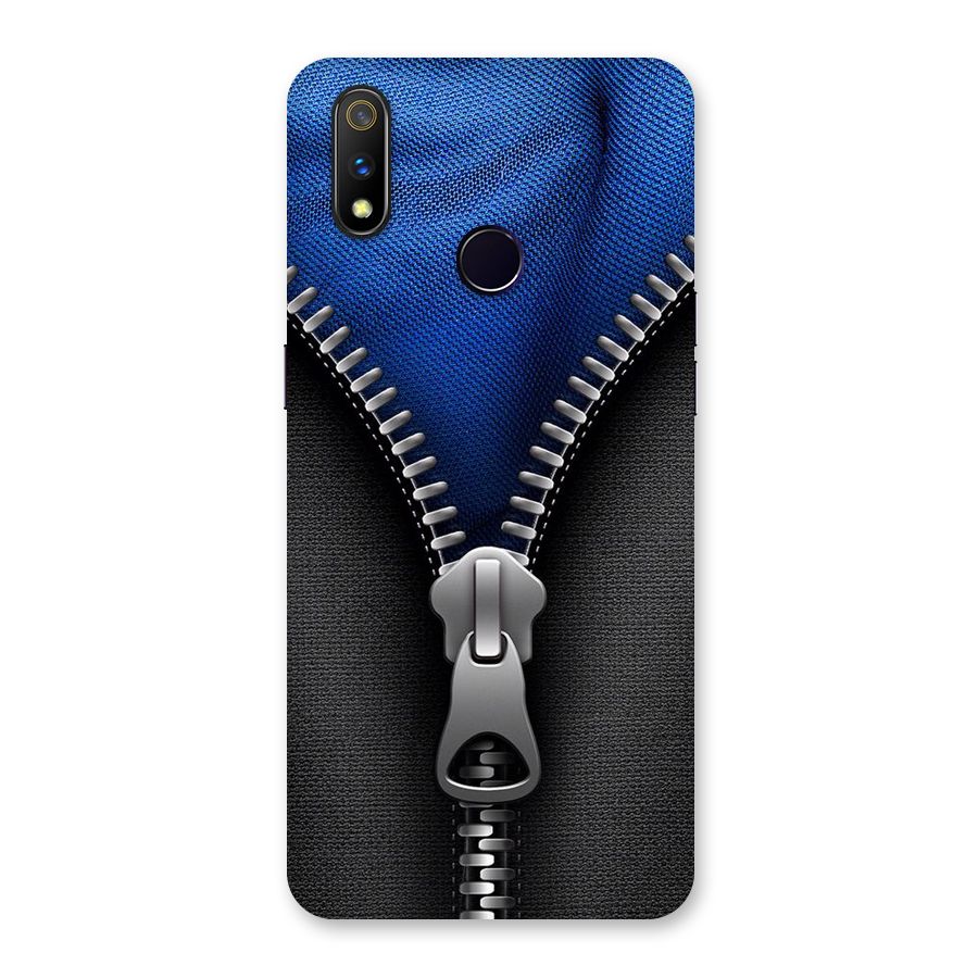 Blue Zipper Back Case for Realme 3 Pro