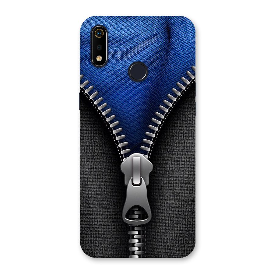 Blue Zipper Back Case for Realme 3i
