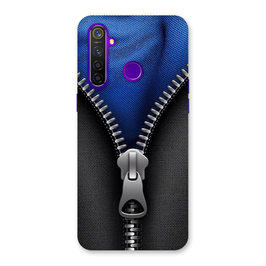 Blue Zipper Back Case for Realme 5 Pro