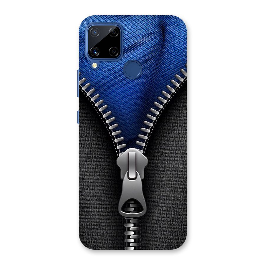 Blue Zipper Back Case for Realme C15