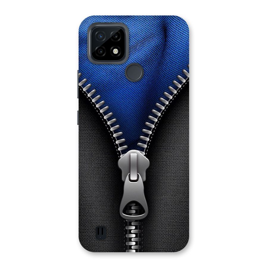 Blue Zipper Back Case for Realme C21