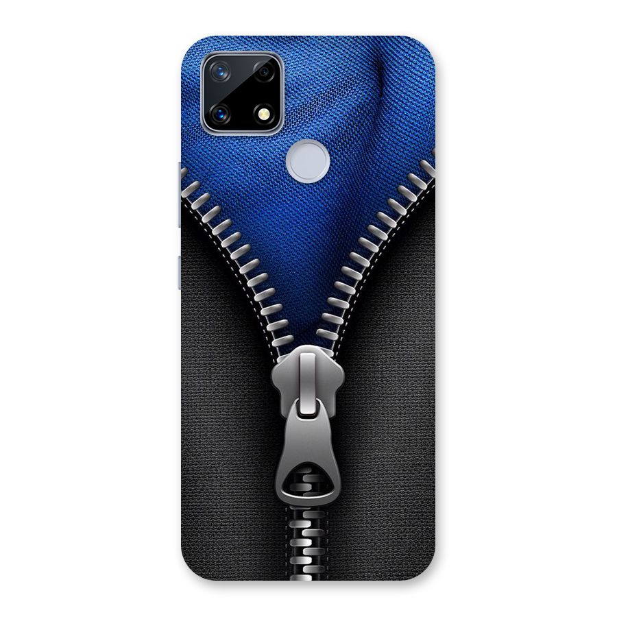 Blue Zipper Back Case for Realme Narzo 20