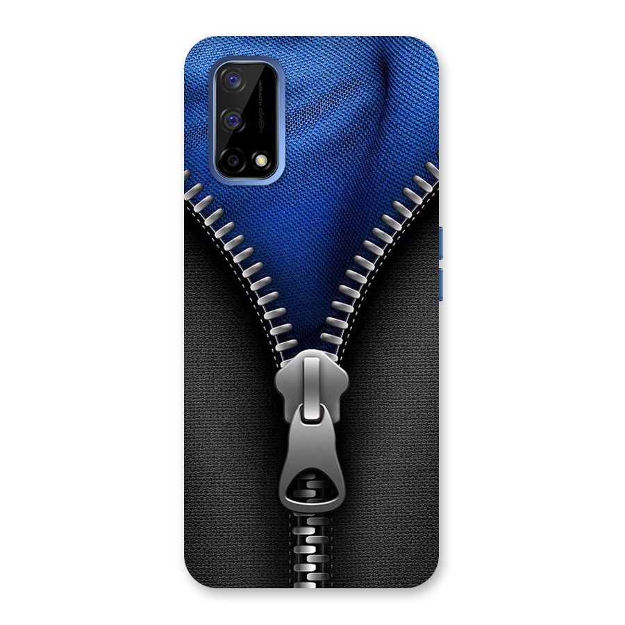 Blue Zipper Back Case for Realme Narzo 30 Pro