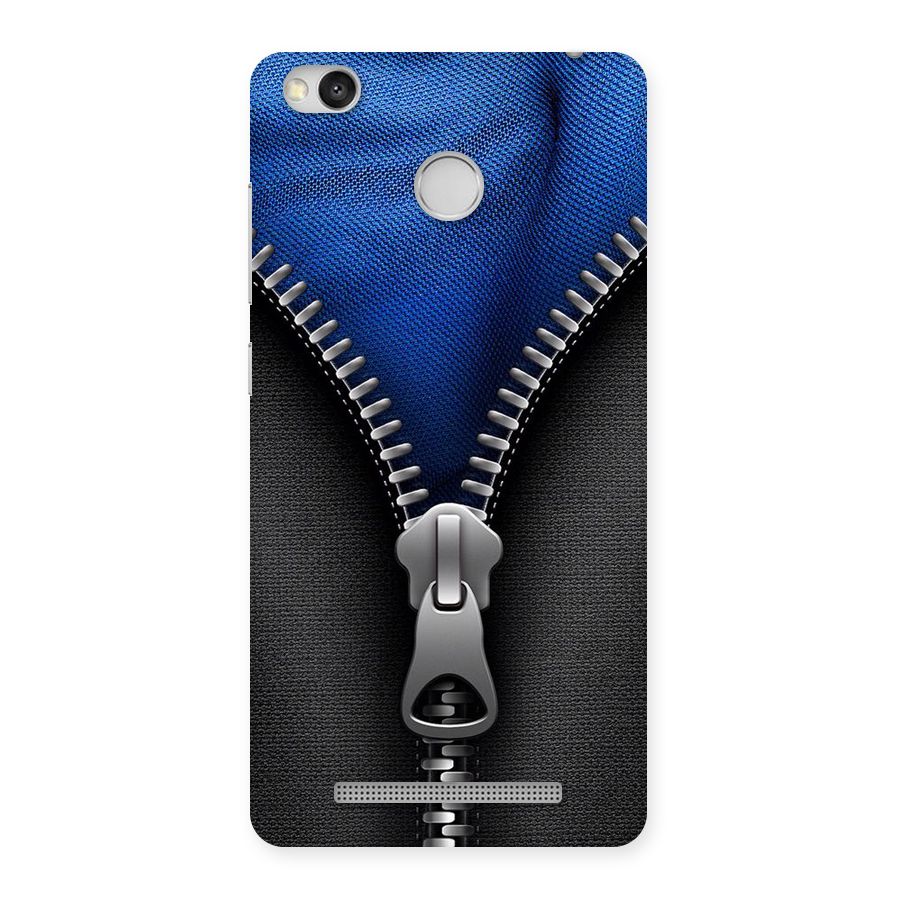 Blue Zipper Back Case for Redmi 3S Prime