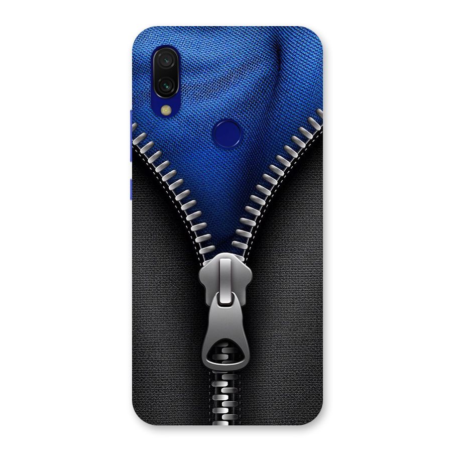 Blue Zipper Back Case for Redmi 7