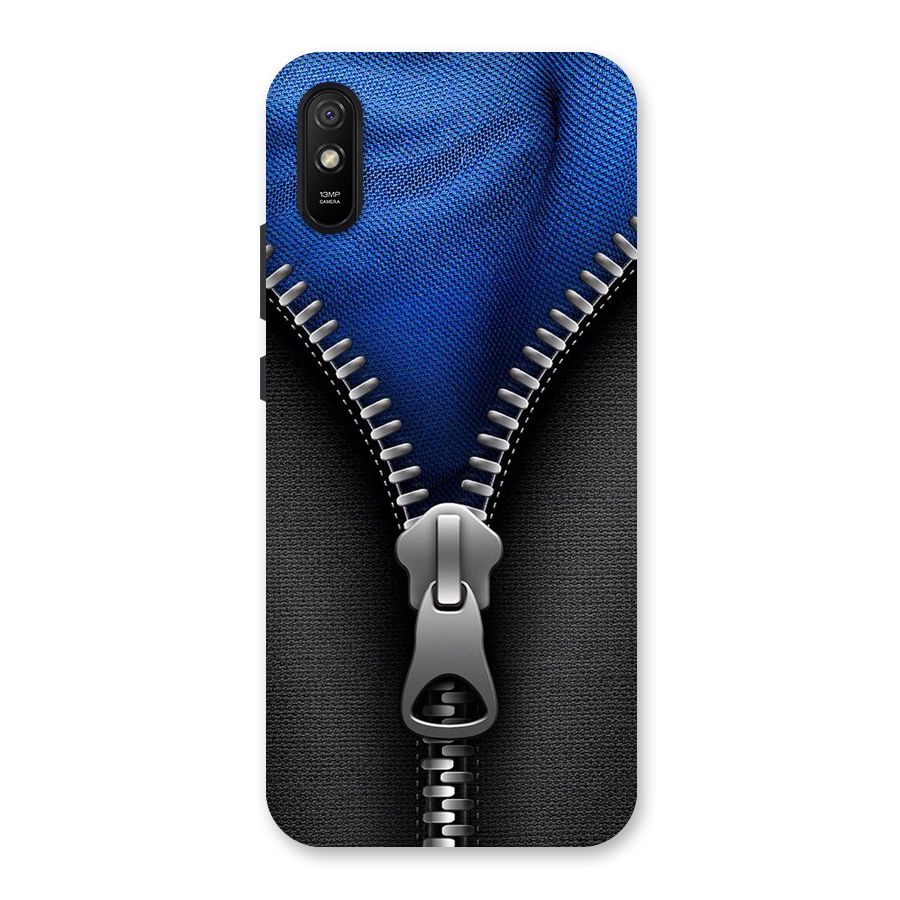 Blue Zipper Back Case for Redmi 9i