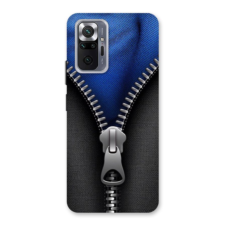 Blue Zipper Back Case for Redmi Note 10 Pro Max