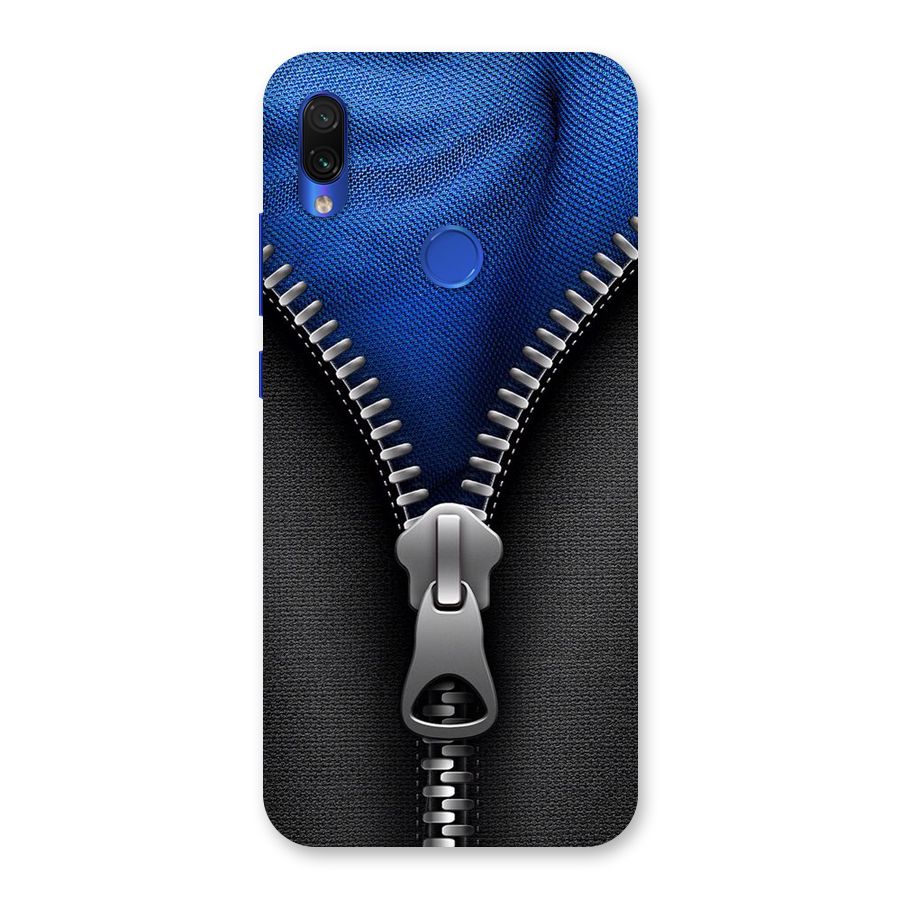 Blue Zipper Back Case for Redmi Note 7S