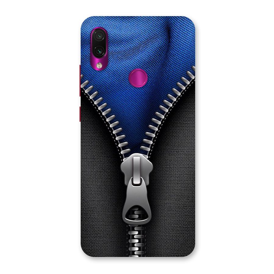Blue Zipper Back Case for Redmi Note 7 Pro