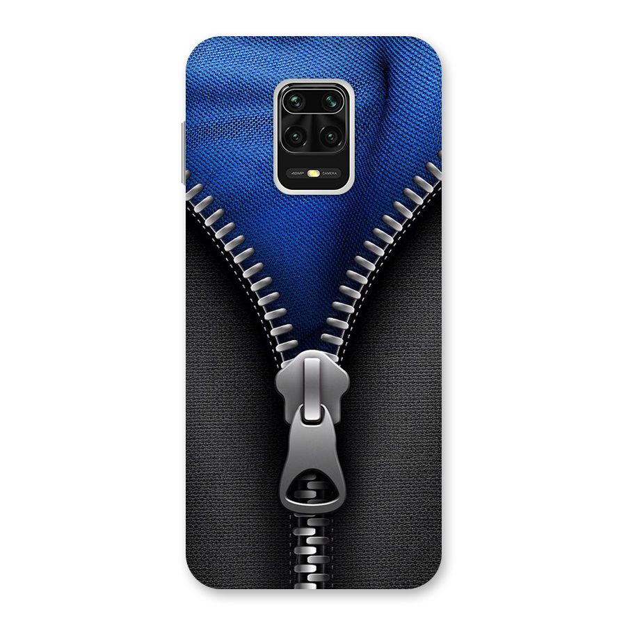 Blue Zipper Back Case for Redmi Note 9 Pro Max