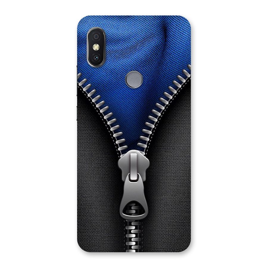 Blue Zipper Back Case for Redmi Y2
