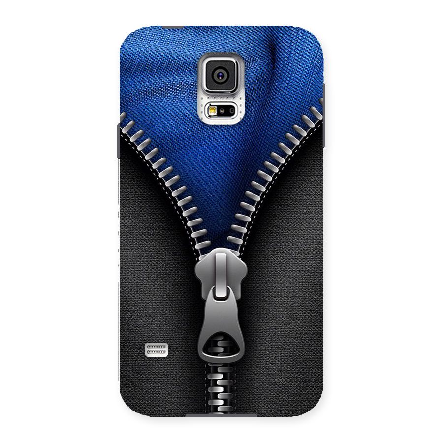 Blue Zipper Back Case for Samsung Galaxy S5