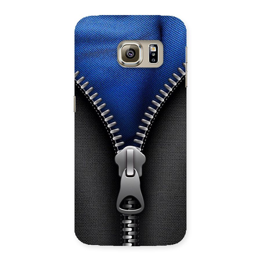Blue Zipper Back Case for Samsung Galaxy S6 Edge Plus