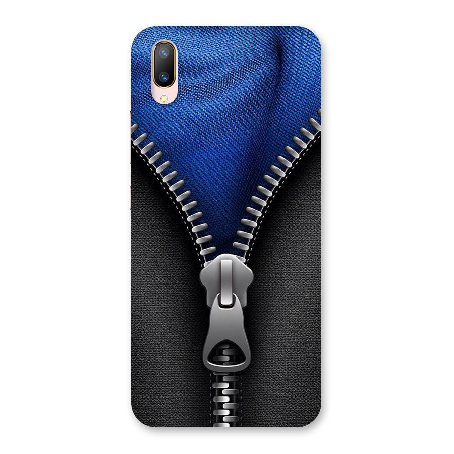 Blue Zipper Back Case for Vivo V11 Pro