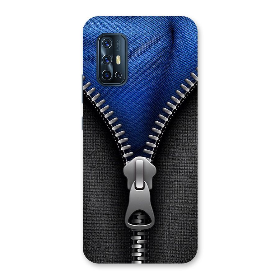 Blue Zipper Back Case for Vivo V17