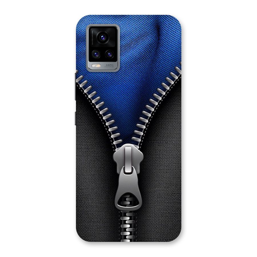 Blue Zipper Back Case for Vivo V20