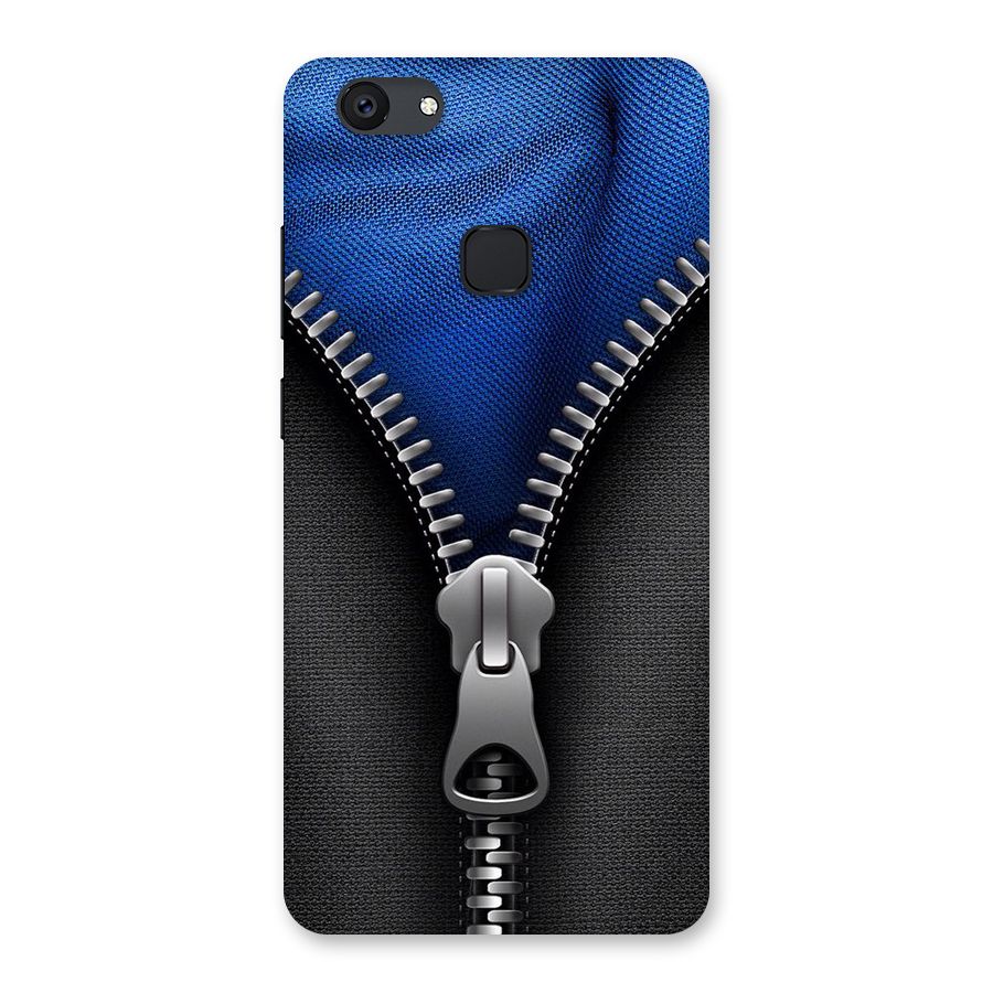 Blue Zipper Back Case for Vivo V7 Plus