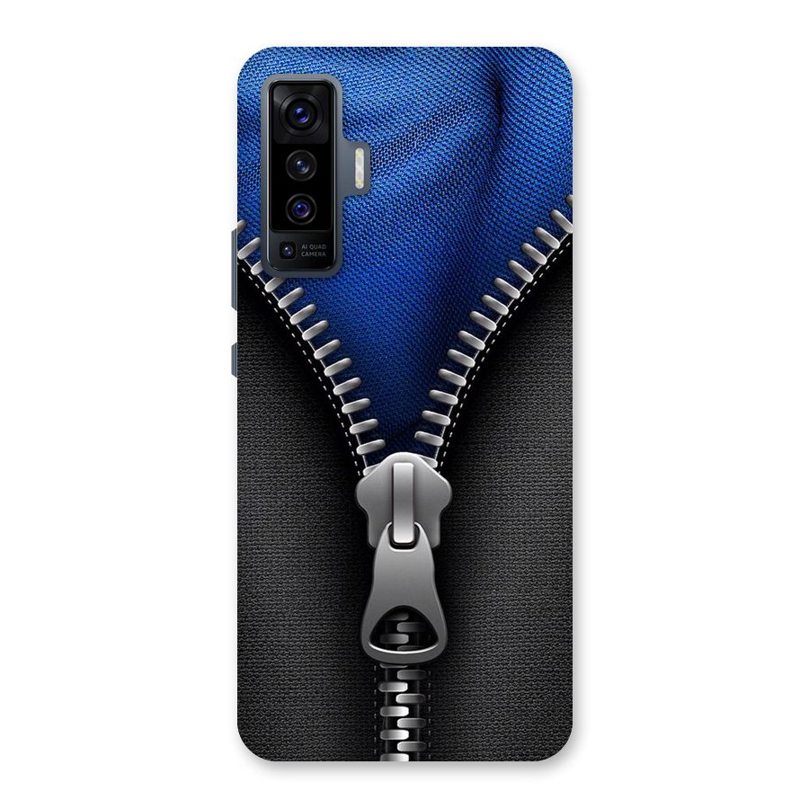 Blue Zipper Back Case for Vivo X50