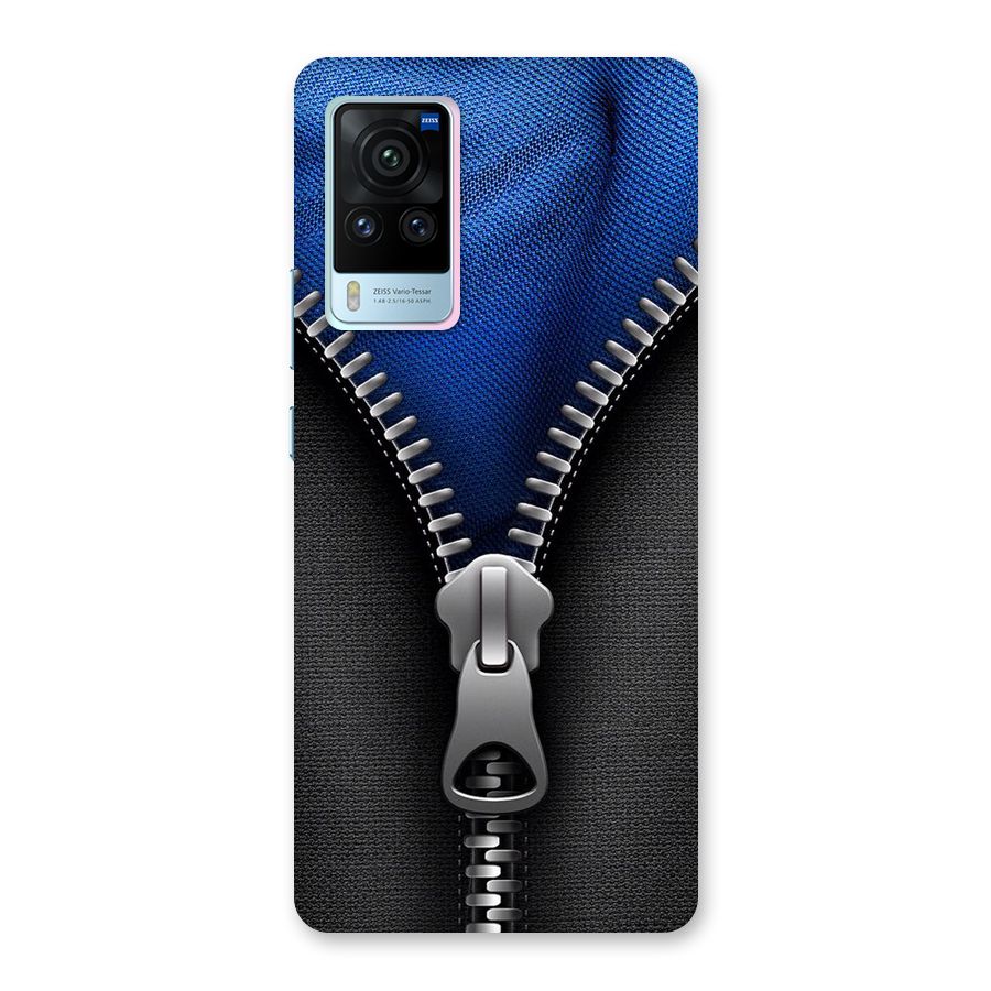 Blue Zipper Back Case for Vivo X60 Pro