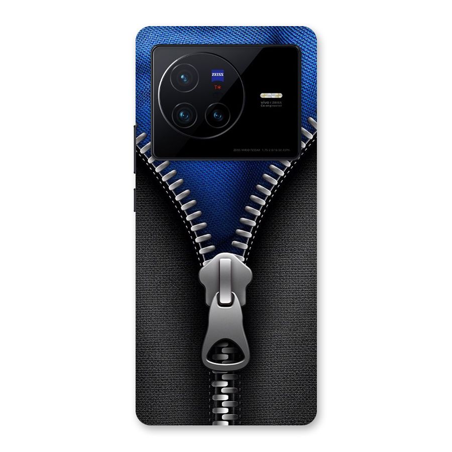 Blue Zipper Back Case for Vivo X80