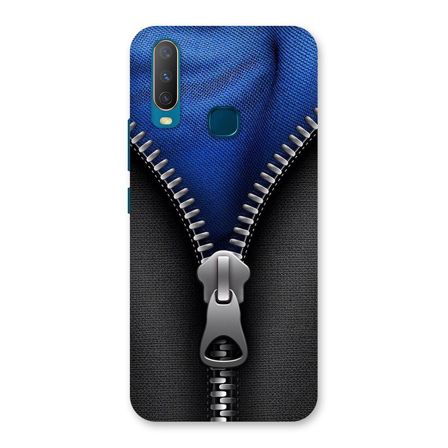 Blue Zipper Back Case for Vivo Y15