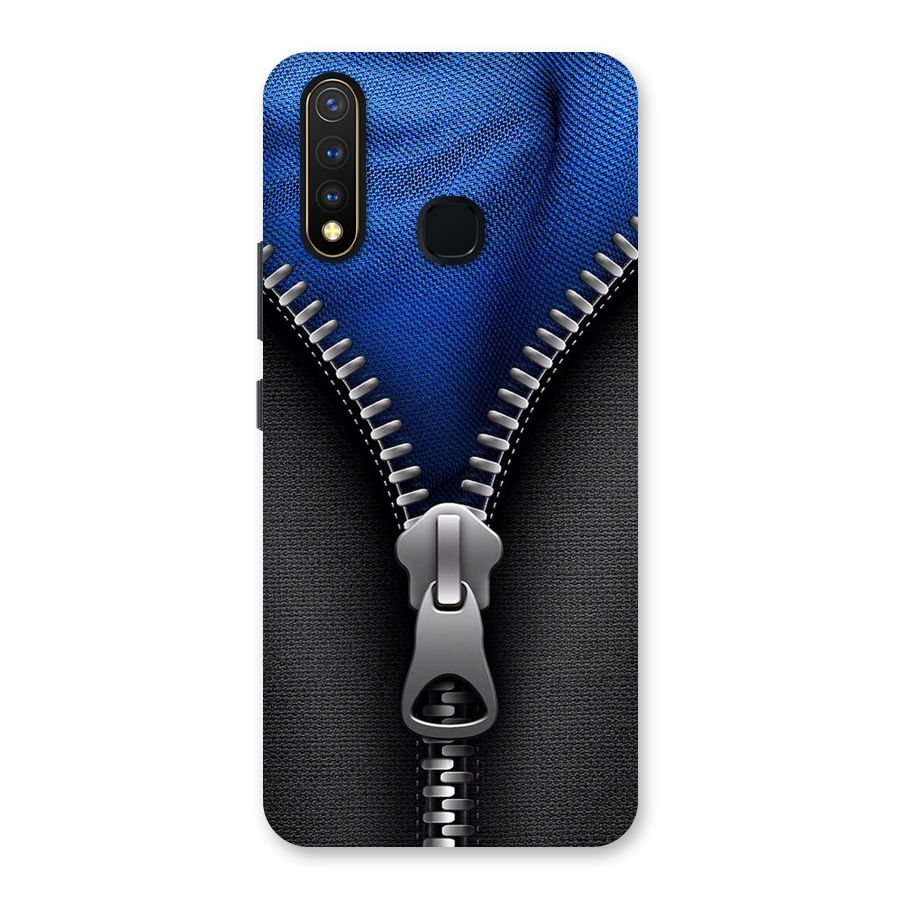 Blue Zipper Back Case for Vivo Y19