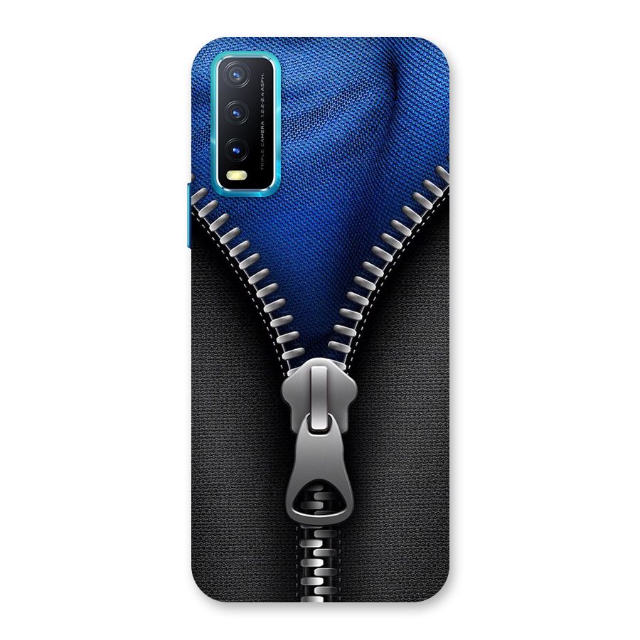 Blue Zipper Back Case for Vivo Y20